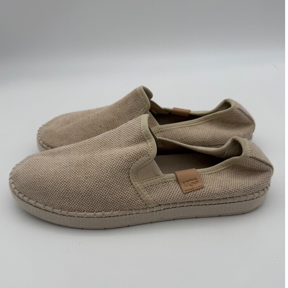 UGG Tipnie Women Canvas Slip On Sneakers Sand Beige Espadrille Flats